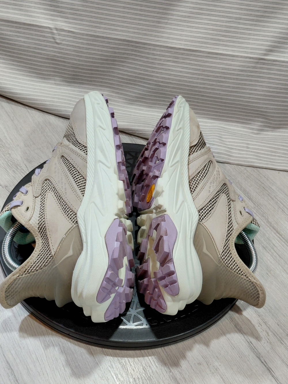 Hoka Women's Anacapa 2 Freedom Trail Hiking Sneakers Taupe Lilac Mint Chunky W8B - Picture 6 of 15